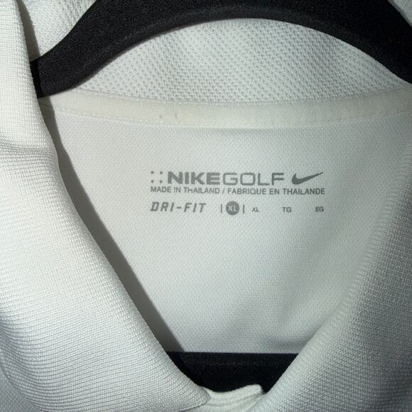 Nike Golf Dri Fit Mens Size XL White Performance Short Sleeve Activewear Polo - Picture 2 of 8